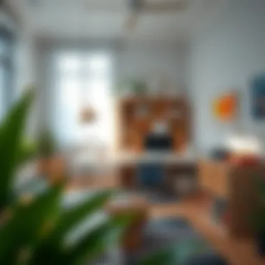 Versatile usage of 13x13x13 cubes in an office space