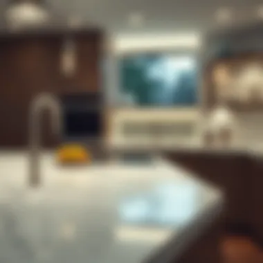 Stunning quartz countertop in a modern kitchen setting