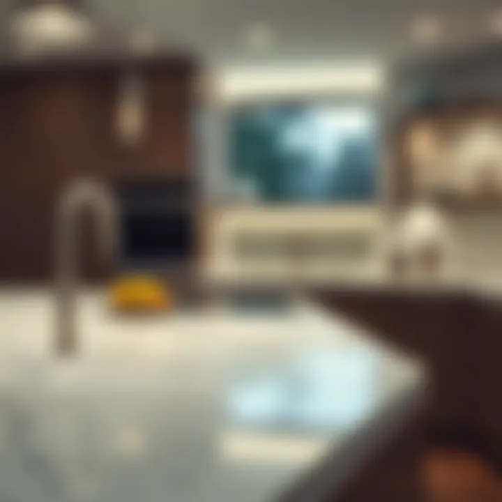 Stunning quartz countertop in a modern kitchen setting