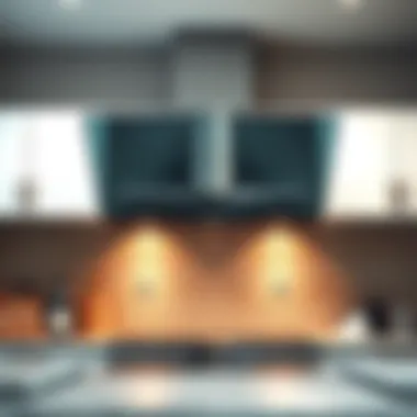 Contemporary glass over oven hood showcasing innovative design