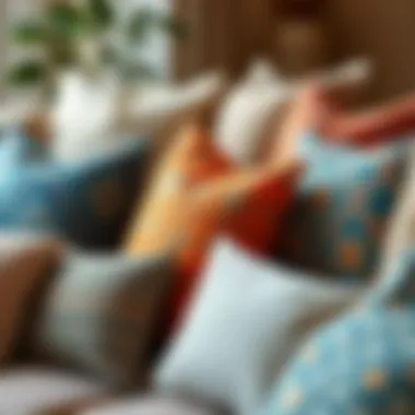 Elegant assortment of pillow covers showcasing various textures and patterns.