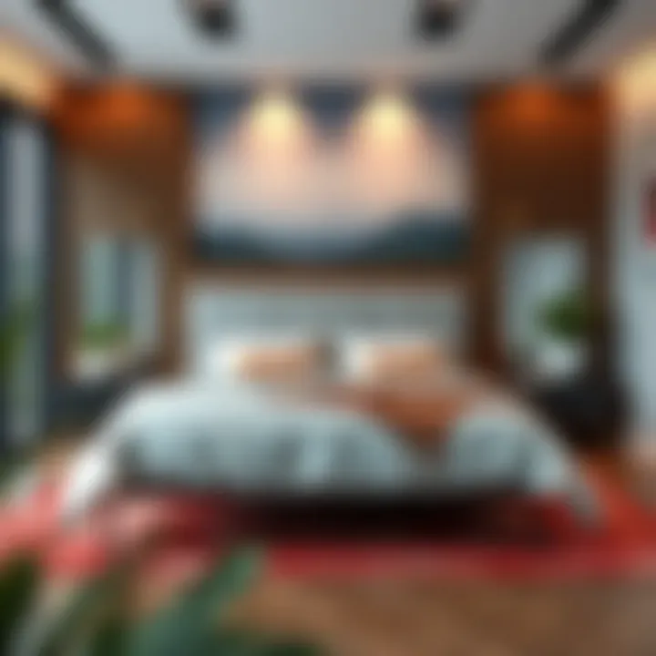 Aesthetic Appeal in Modern Bedroom Design A modern bedroom setup highlighting the aesthetic appeal of steel bed frame feet