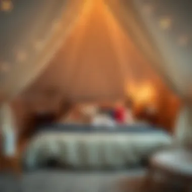 Cozy tent bedroom interior showcasing stylish decor