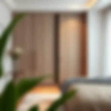 Modern two door closet in a contemporary bedroom