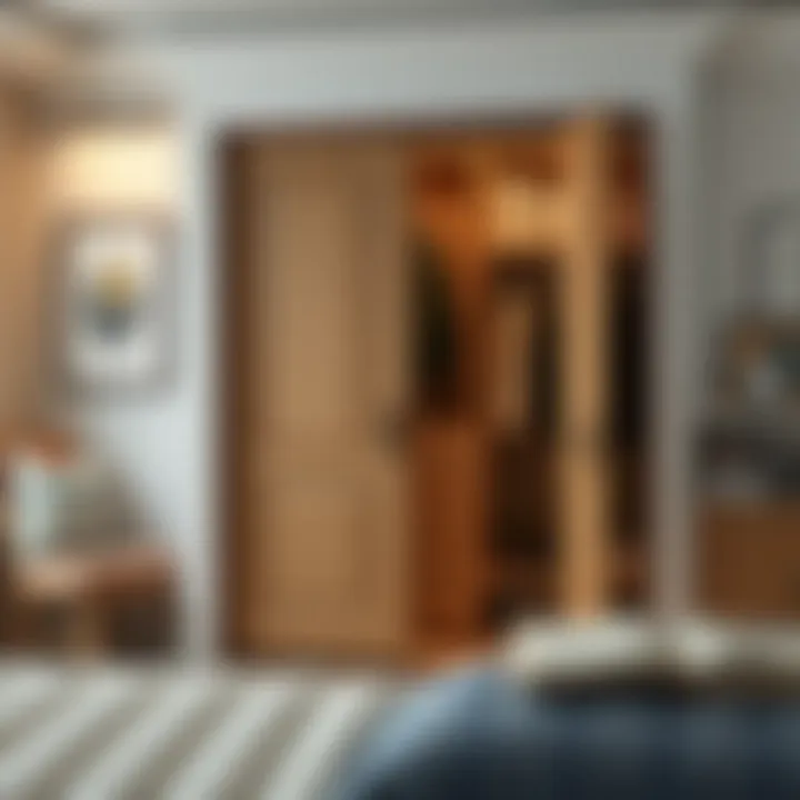 Stylish two door closet maximizing storage in a small space