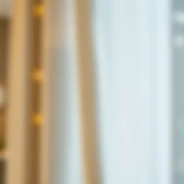 Close-up of the texture and quality of cotton curtains