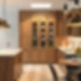 Elegant pantry cabinet showcasing seamless integration in a modern kitchen