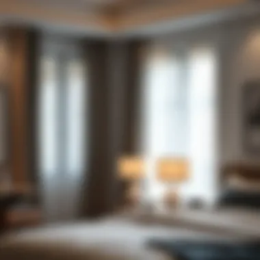 Stylish 10 inch white lamp shade in a minimalist bedroom