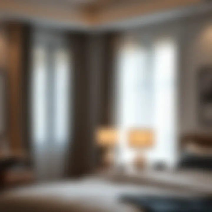 Stylish 10 inch white lamp shade in a minimalist bedroom