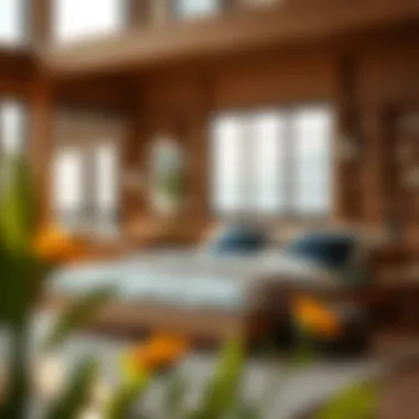 Craftsmanship details of a folding bed platform made from sustainable materials