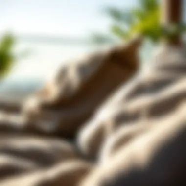 Close-up of durable materials used in outdoor chaise lounge bean bags