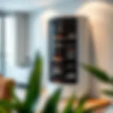 Stylish rotating shoe cabinet showcasing modern design