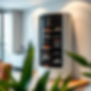 Stylish rotating shoe cabinet showcasing modern design