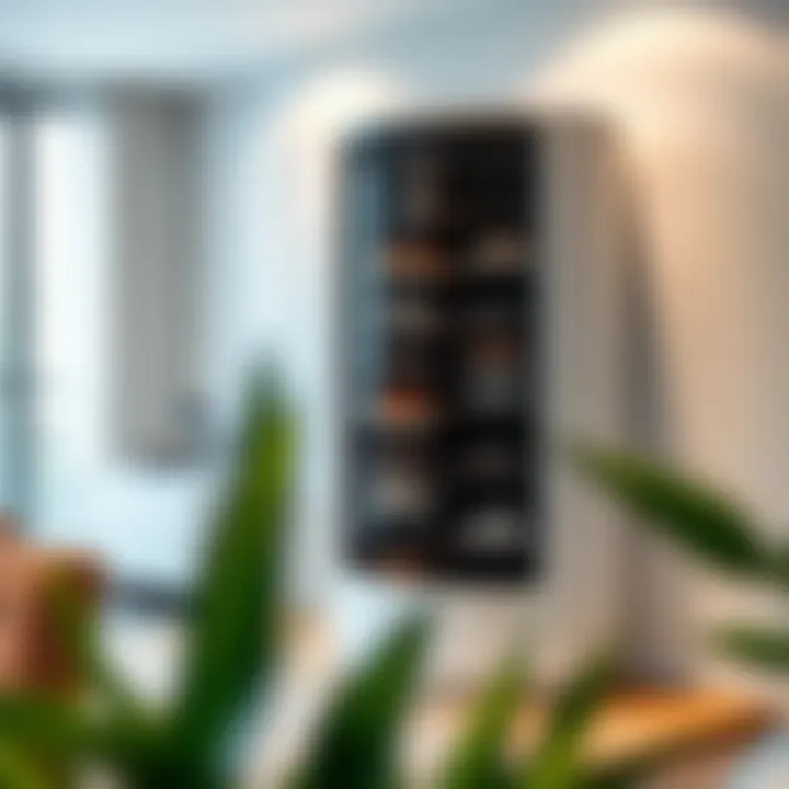 Stylish rotating shoe cabinet showcasing modern design