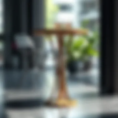 Stylish tall folding bistro table showcasing innovative design materials