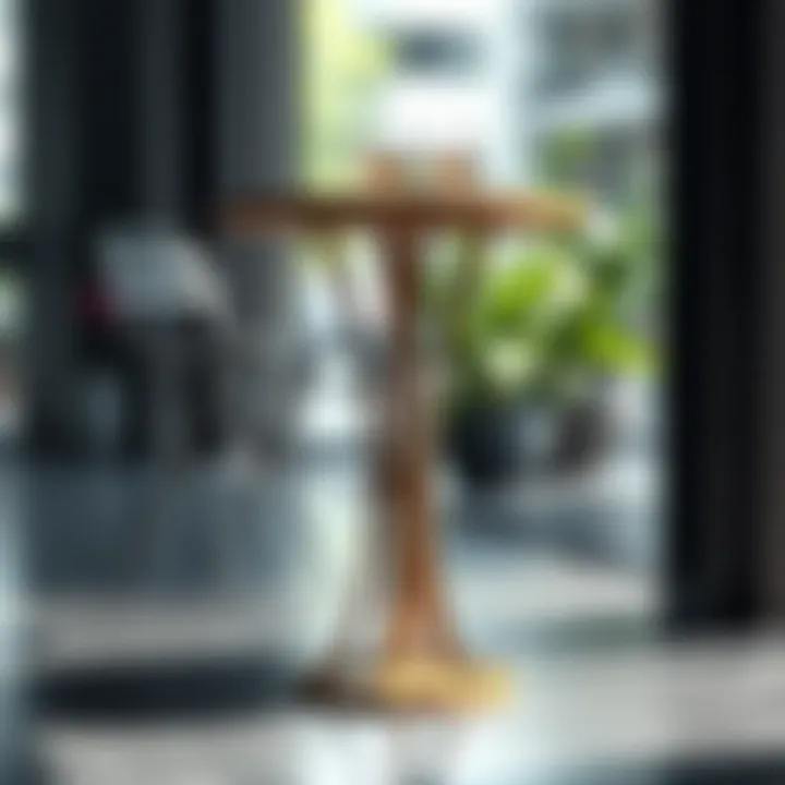 Stylish tall folding bistro table showcasing innovative design materials