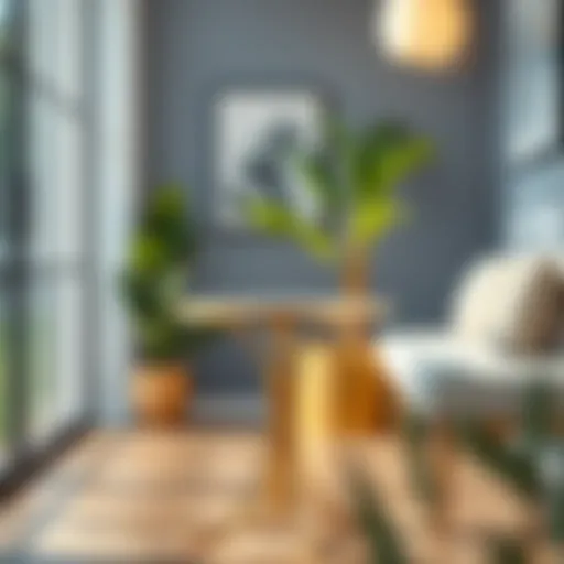 Elegant tall folding bistro table set against a modern decor