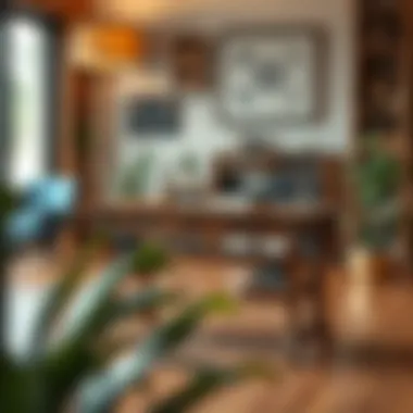 Craftsmanship on Display: Stylish Wooden Folding Desk Stylish wooden folding desk showcasing intricate craftsmanship