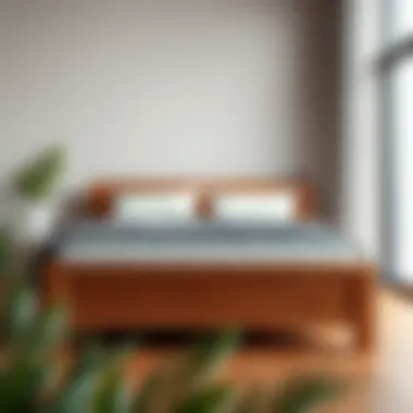 Elegant wooden twin bed frame design