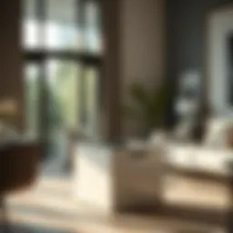 Elegant eleven-inch cube bin in a modern living room setting