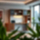 Stylish 36 inch desk with hutch in modern office setting