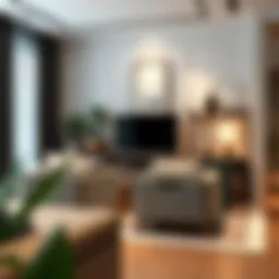 Stylish 15x12 storage bins arranged in a modern living room