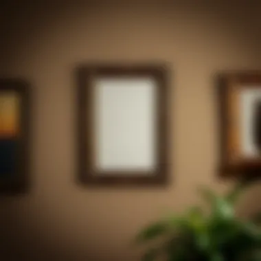 Close-up of a vintage frame enhancing wall aesthetics