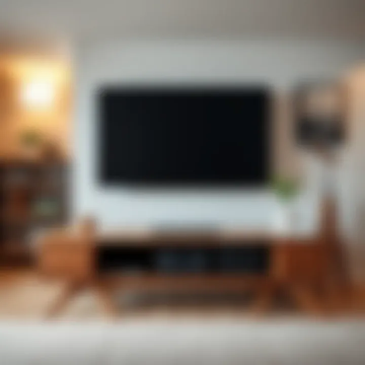 Elegant wooden tripod TV stand showcasing craftsmanship