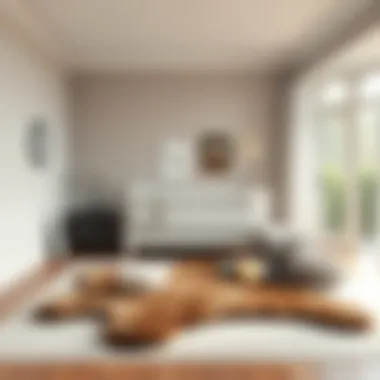 Elegant nursery featuring a faux bear rug