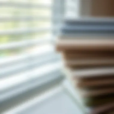 Close-up of high-quality blinds materials