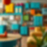 Vibrant collection of funky painted furniture showcasing diverse styles