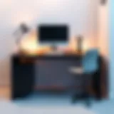 Compact desk design for minimalistic spaces