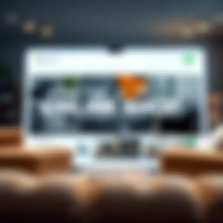 User-friendly website interface for online furniture shopping