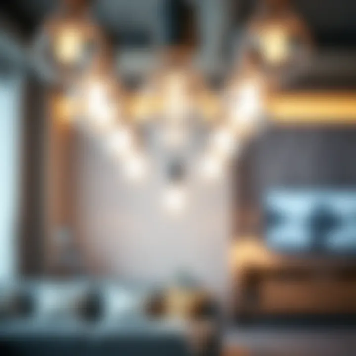 Close-up of innovative battery lighting technology