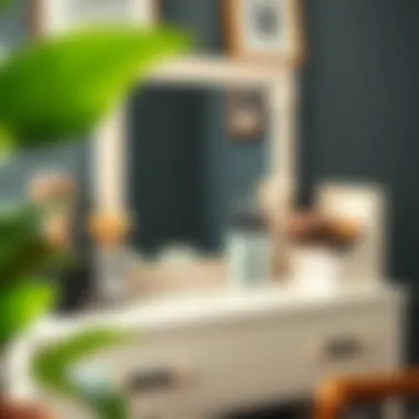 Creative DIY makeup station using repurposed furniture