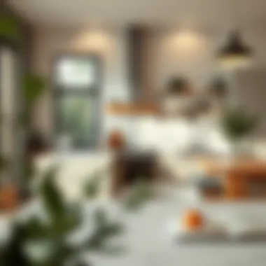 Stylish subway tile backsplash enhancing a cozy living space