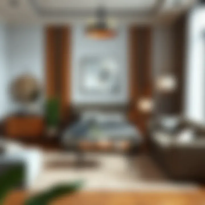 Functional yet stylish furniture arrangement in a king bedroom for optimal space utilization