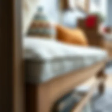 Close-up of high-quality materials used in Kirkland's bench