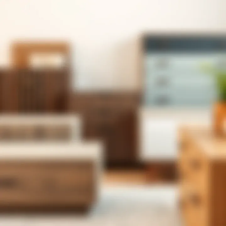 Selection of materials used in modern dressers