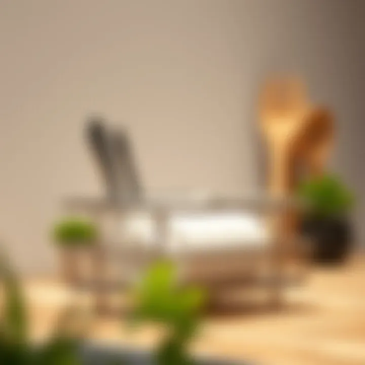 A close-up view of a dish rack made from eco-friendly materials