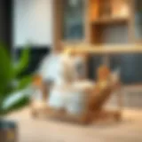 Modern dish rack space saver in a stylish kitchen setting