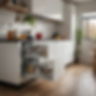 Innovative Storage Solutions in a Compact Kitchen Compact kitchen showcasing innovative storage solutions