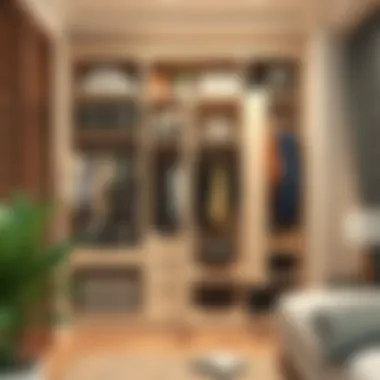 Creative use of vertical space for wardrobe organization