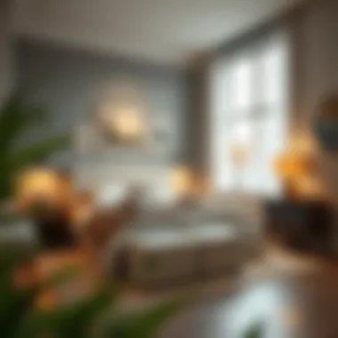 A visually appealing bedroom layout emphasizing design aesthetics