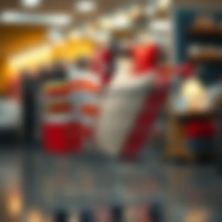 A shopping cart filled with items representing smart shopping choices