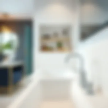 Installation guide illustration for bathroom faucets