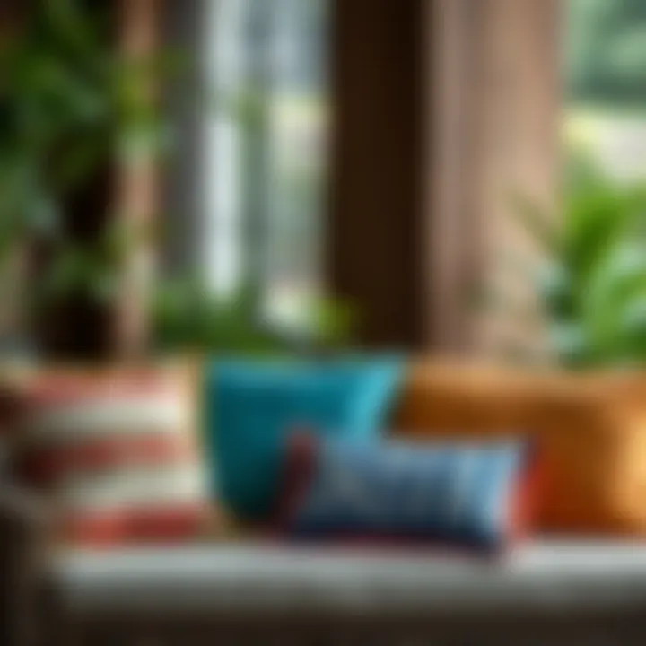 A variety of cushion cover designs displayed together