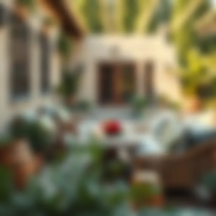 Charming Rustic Outdoor Seating Charming rustic outdoor seating with wooden accents and natural elements