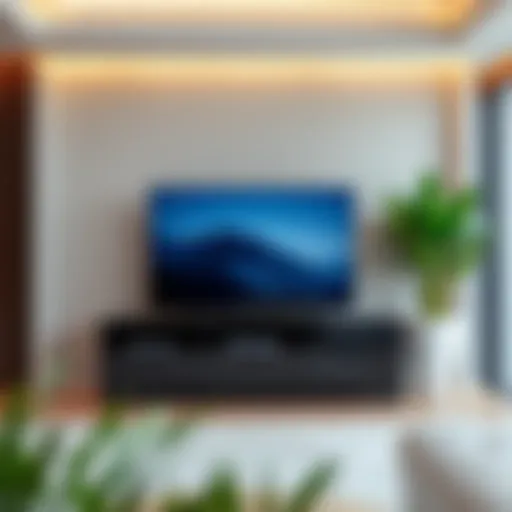 Elegant TV stand showcasing a 75-inch flat screen