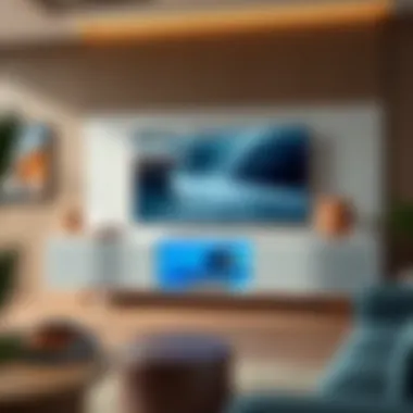 Trendy TV stand design enhancing home entertainment